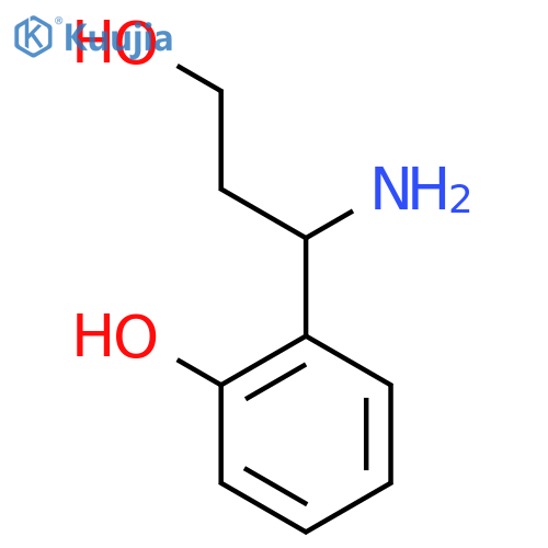 2-(1-amino-3-hydroxypropyl)phenol structure