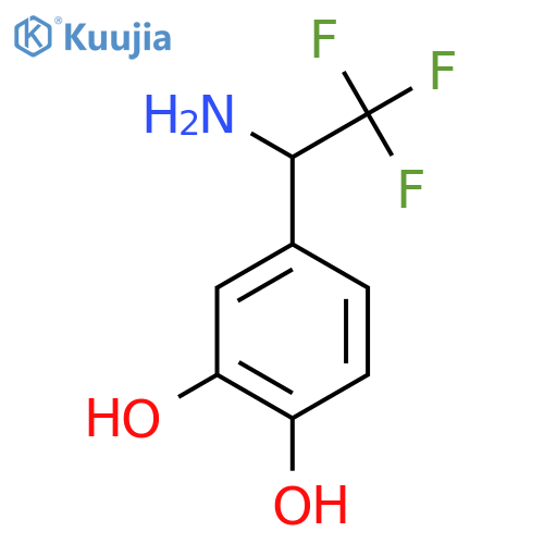 4-(1-AMINO-2,2,2-TRIFLUOROETHYL)BENZENE-1,2-DIOL structure