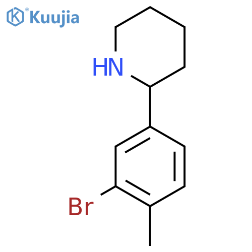 2-(3-bromo-4-methylphenyl)piperidine structure