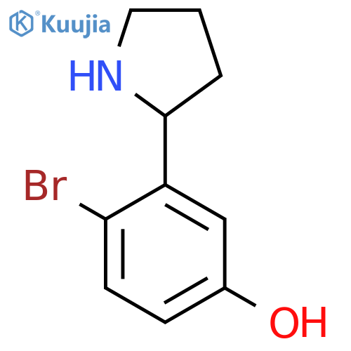 4-bromo-3-(pyrrolidin-2-yl)phenol structure