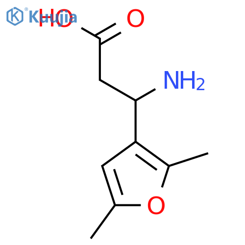 3-amino-3-(2,5-dimethylfuran-3-yl)propanoic acid structure