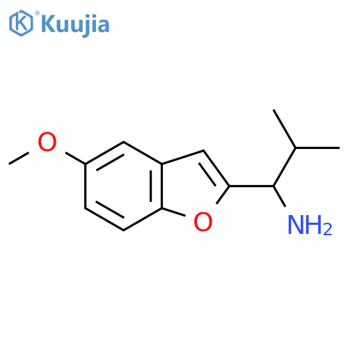 1-(5-Methoxy-1-benzofuran-2-yl)-2-methylpropan-1-amine structure