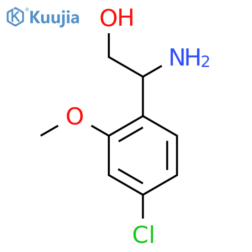 2-amino-2-(4-chloro-2-methoxyphenyl)ethan-1-ol structure