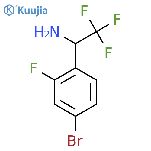 1-(4-bromo-2-fluorophenyl)-2,2,2-trifluoroethan-1-amine structure