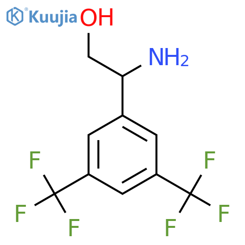 2-amino-2-3,5-bis(trifluoromethyl)phenylethan-1-ol structure