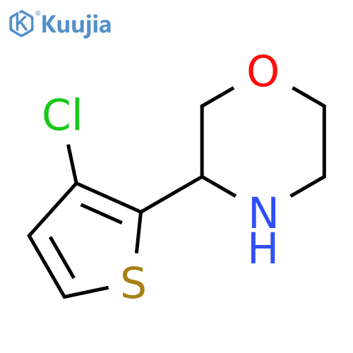 3-(3-chlorothiophen-2-yl)morpholine structure