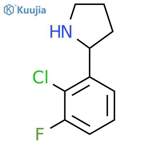 2-(2-CHLORO-3-FLUOROPHENYL)PYRROLIDINE structure