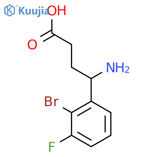 4-amino-4-(2-bromo-3-fluorophenyl)butanoic acid structure