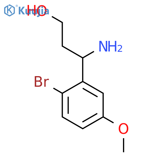 3-amino-3-(2-bromo-5-methoxyphenyl)propan-1-ol structure