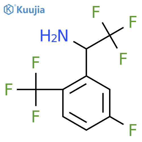2,2,2-trifluoro-1-5-fluoro-2-(trifluoromethyl)phenylethan-1-amine structure