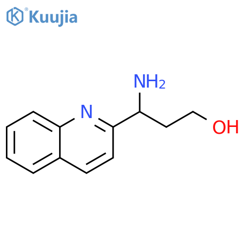 3-amino-3-(quinolin-2-yl)propan-1-ol structure