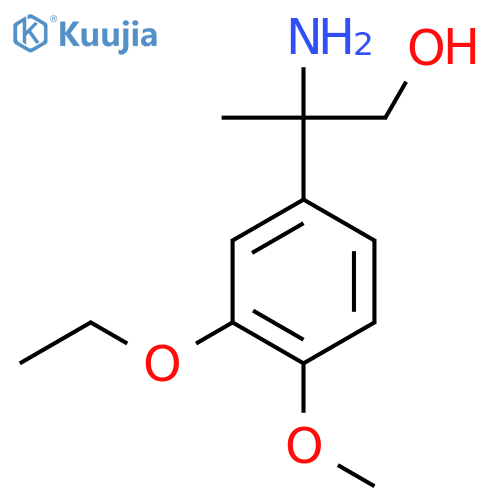 2-amino-2-(3-ethoxy-4-methoxyphenyl)propan-1-ol structure