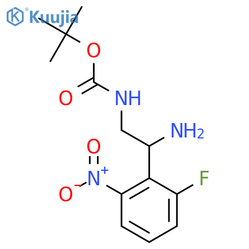 tert-butyl N-2-amino-2-(2-fluoro-6-nitrophenyl)ethylcarbamate structure