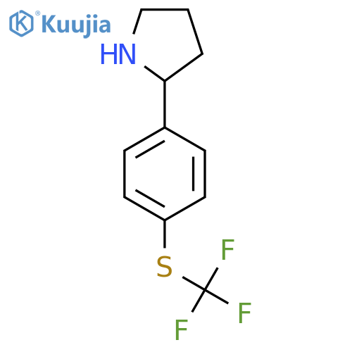2-{4-(trifluoromethyl)sulfanylphenyl}pyrrolidine structure