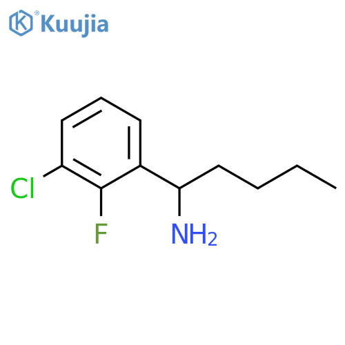 1-(3-CHLORO-2-FLUOROPHENYL)PENTAN-1-AMINE structure