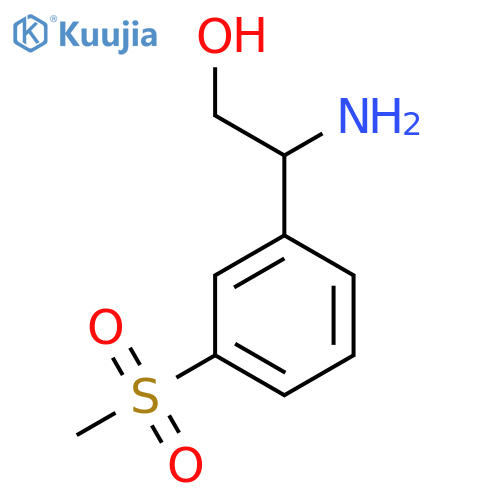 2-amino-2-(3-methanesulfonylphenyl)ethan-1-ol structure