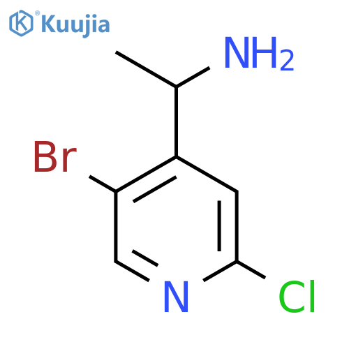 1-(5-bromo-2-chloropyridin-4-yl)ethan-1-amine structure