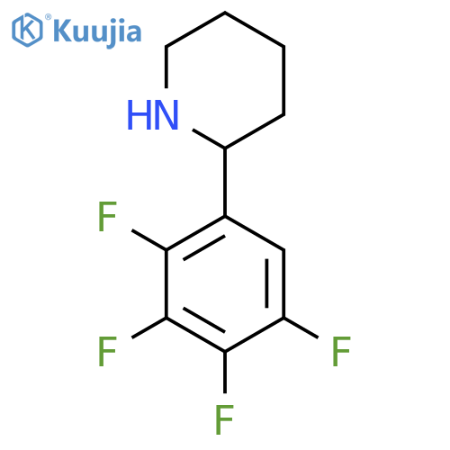 2-(2,3,4,5-tetrafluorophenyl)piperidine structure