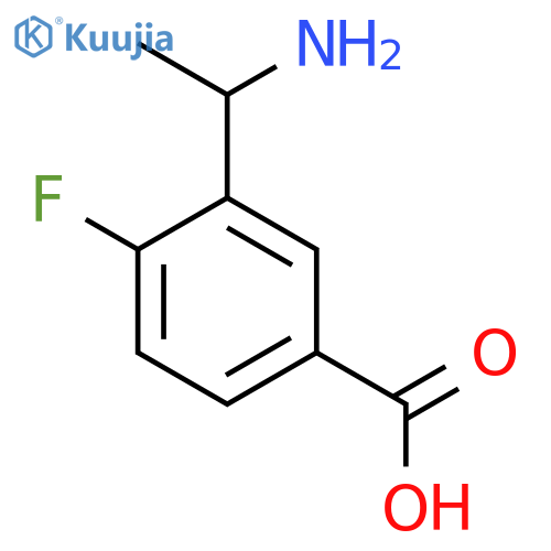 3-(1-AMINOETHYL)-4-FLUOROBENZOIC ACID HCL structure