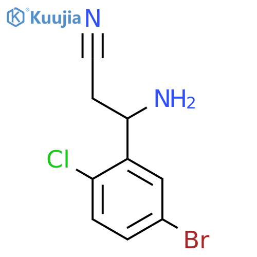 3-AMINO-3-(5-BROMO-2-CHLOROPHENYL)PROPANENITRILE structure