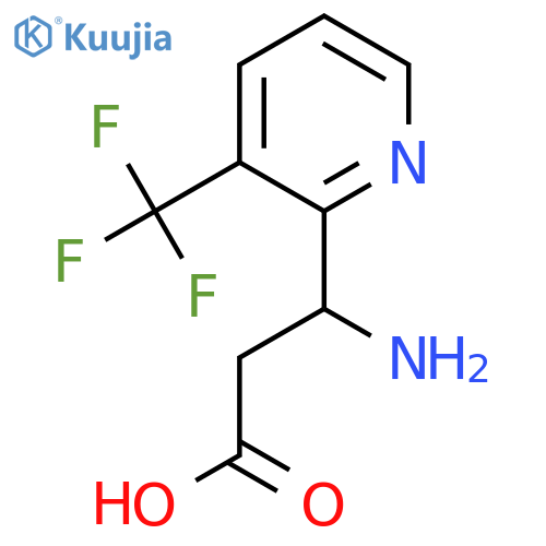 3-amino-3-3-(trifluoromethyl)pyridin-2-ylpropanoic acid structure