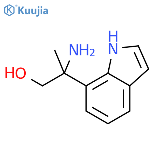 2-amino-2-(1H-indol-7-yl)propan-1-ol structure