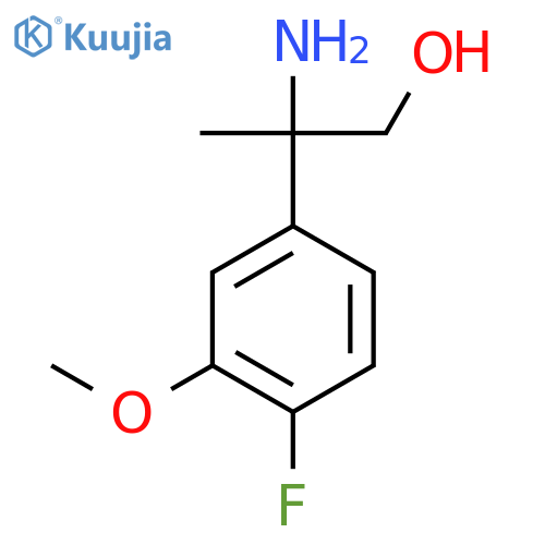 2-amino-2-(4-fluoro-3-methoxyphenyl)propan-1-ol structure