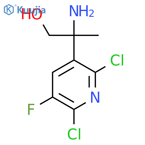 2-amino-2-(2,6-dichloro-5-fluoropyridin-3-yl)propan-1-ol structure