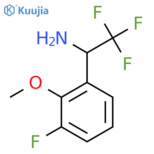 2,2,2-Trifluoro-1-(3-fluoro-2-methoxyphenyl)ethan-1-amine structure