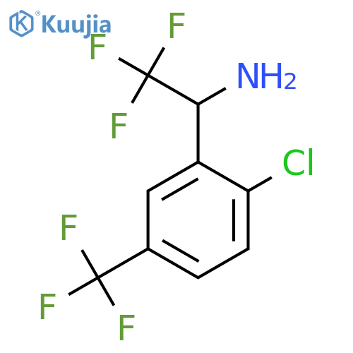 1-2-chloro-5-(trifluoromethyl)phenyl-2,2,2-trifluoroethan-1-amine structure