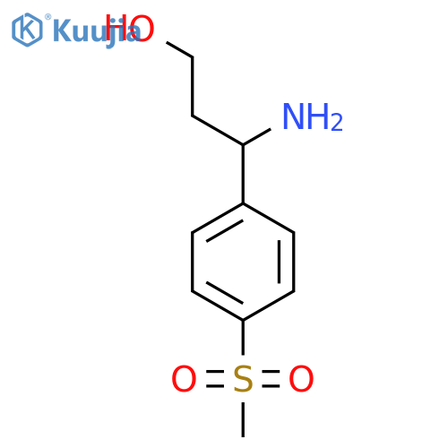 3-amino-3-(4-methanesulfonylphenyl)propan-1-ol structure