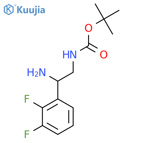 tert-butyl N-2-amino-2-(2,3-difluorophenyl)ethylcarbamate structure