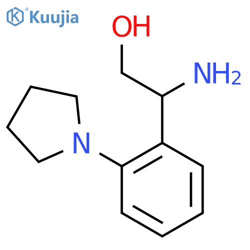 2-amino-2-2-(pyrrolidin-1-yl)phenylethan-1-ol structure