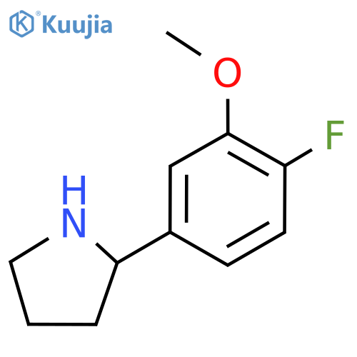 2-(4-Fluoro-3-methoxyphenyl)pyrrolidine structure