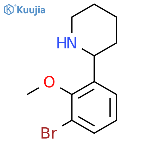 2-(3-bromo-2-methoxyphenyl)piperidine structure