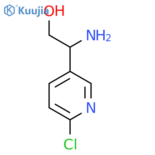 2-amino-2-(6-chloropyridin-3-yl)ethan-1-ol structure