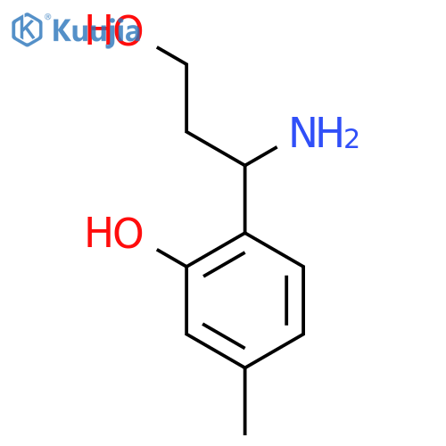 2-(1-AMINO-3-HYDROXYPROPYL)-5-METHYLPHENOL structure