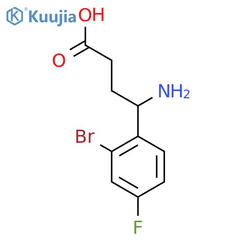 4-amino-4-(2-bromo-4-fluorophenyl)butanoic acid structure