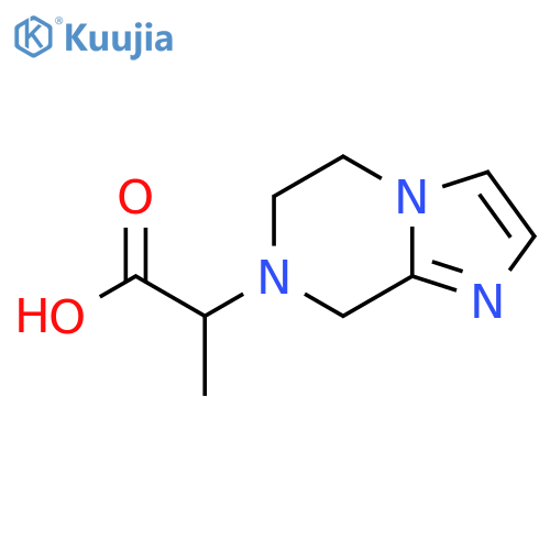 2-{5H,6H,7H,8H-imidazo1,2-apyrazin-7-yl}propanoic acid structure