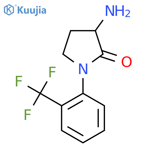 3-amino-1-2-(trifluoromethyl)phenylpyrrolidin-2-one structure