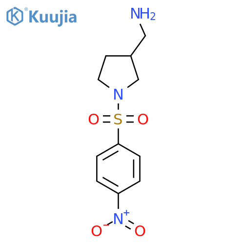 1-(4-nitrobenzenesulfonyl)pyrrolidin-3-ylmethanamine structure