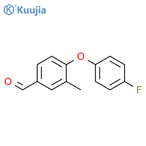 4-(4-Fluorophenoxy)-3-methylbenzaldehyde structure