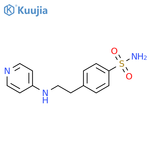 4-{2-(pyridin-4-yl)aminoethyl}benzene-1-sulfonamide structure