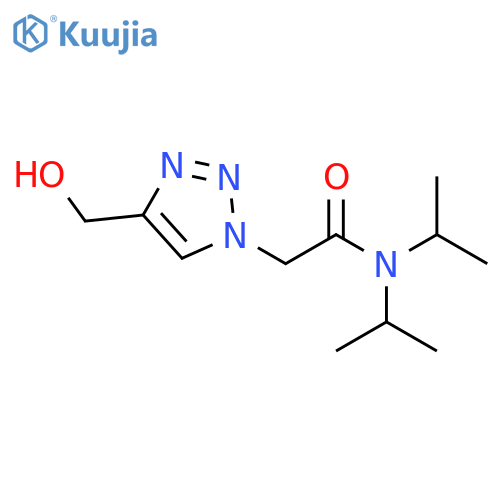 2-[4-(hydroxymethyl)-1H-1,2,3-triazol-1-yl]-N,N-bis(propan-2-yl)acetamide structure