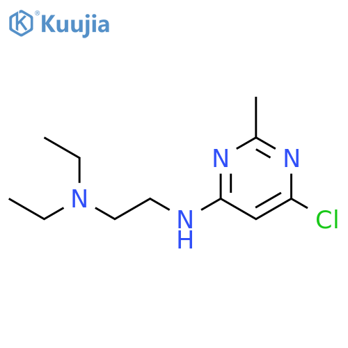 6-chloro-N-[2-(diethylamino)ethyl]-2-methylpyrimidin-4-amine structure