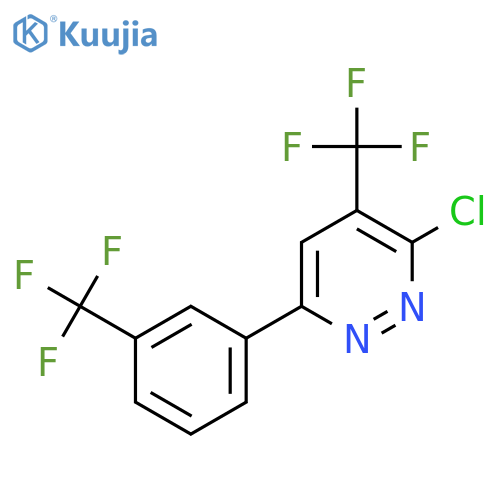 3-Chloro-4-(trifluoromethyl)-6-[3-(trifluoromethyl)phenyl]pyridazine structure