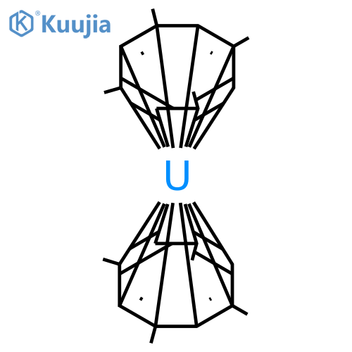 Uranium,bis[(1,2,3,4,5,6,7,8-h)-1,3,5,7-tetramethyl-1,3,5,7-cyclooctatetraene]- structure