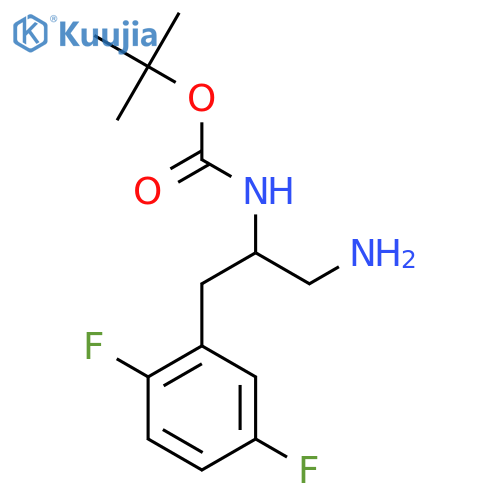 tert-butyl N-1-amino-3-(2,5-difluorophenyl)propan-2-ylcarbamate structure