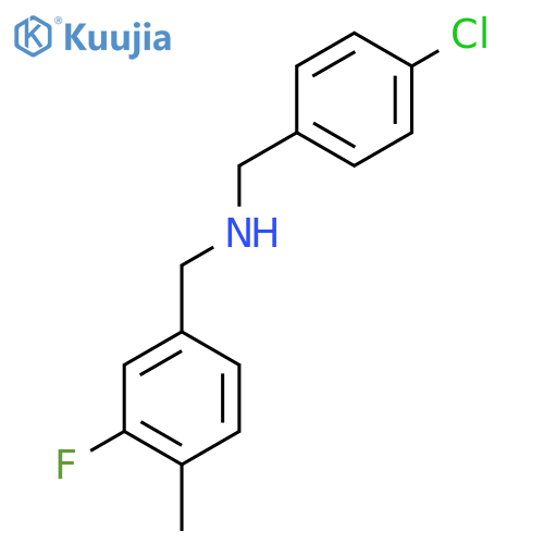 [(4-Chlorophenyl)methyl][(3-fluoro-4-methylphenyl)methyl]amine structure