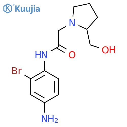 N-(4-amino-2-bromophenyl)-2-2-(hydroxymethyl)pyrrolidin-1-ylacetamide structure